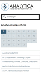 Mobile Screenshot of leistungsverzeichnis.analytica.ch